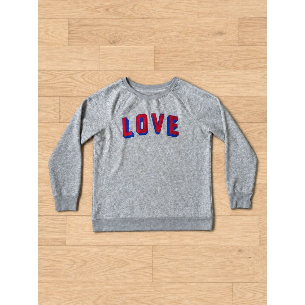 Old Navy Gray LOVE Graphic Crewneck Sweatshirt Women’s Medium